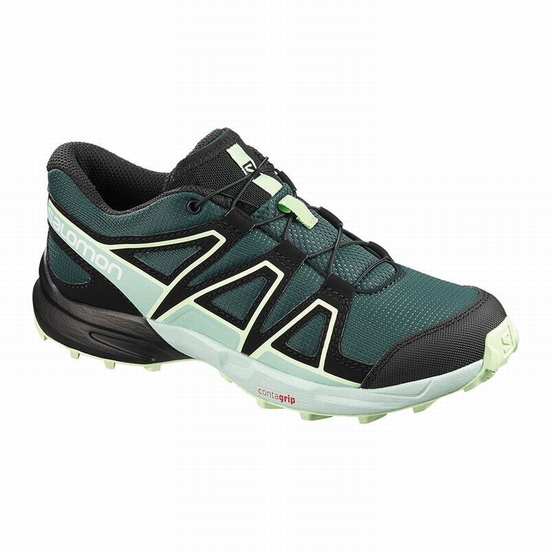 Zapatillas Trail Running Salomon Niños Verde / Negras - Salomon Argentina SPEEDCROSS ,486139-QIF